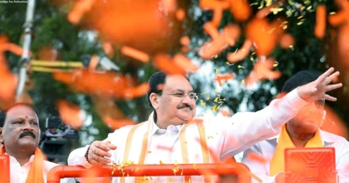 BJP chief Nadda holds roadshow in Karnataka's Chikkaballapur